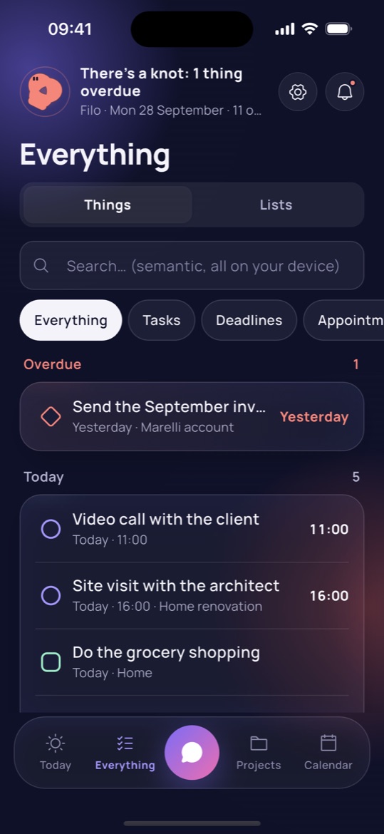 Everything screen